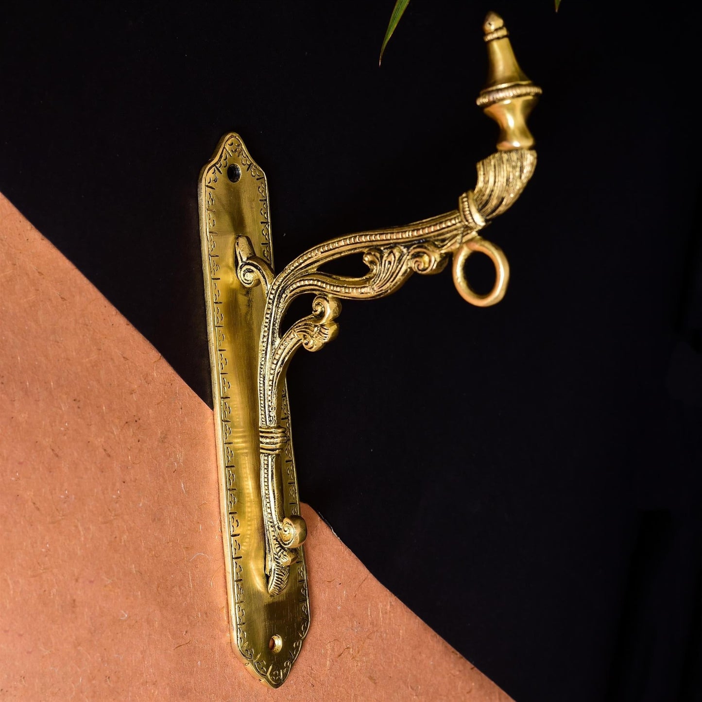 Brass Hanging Wall Mount Bracket (11 Inch)