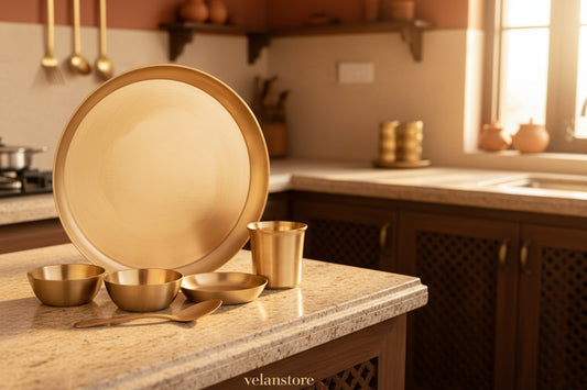 Kansa/Bronze Plate Hand-picked Product set of 6