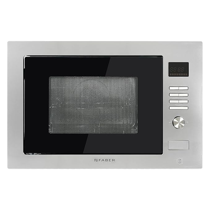 Faber 32L Built-In Microwave Compact Oven || 10 Auto Cook Menus || Grill, Convection, Defrost & Combination Cooking || 1 Yr Warranty || Energy Efficient || FBIMWO 32L CGS with 1 Yr Warranty, Silver