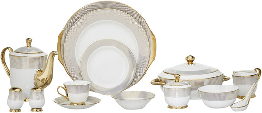 Clay Craft Diamond 310 GL Bone China Dinnerware Set, 38-Pieces, Multicolor, Standard