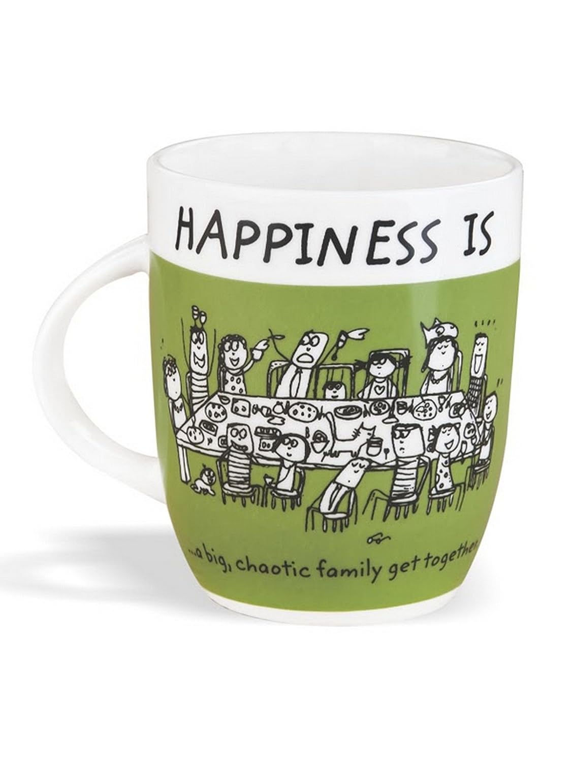 Clay Craft Family Get Together Ceramic Milk Jug, 350ml/7.3cm, Multicolour