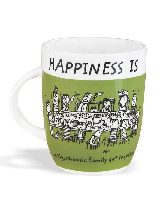 Clay Craft Family Get Together Ceramic Milk Jug, 350ml/7.3cm, Multicolour