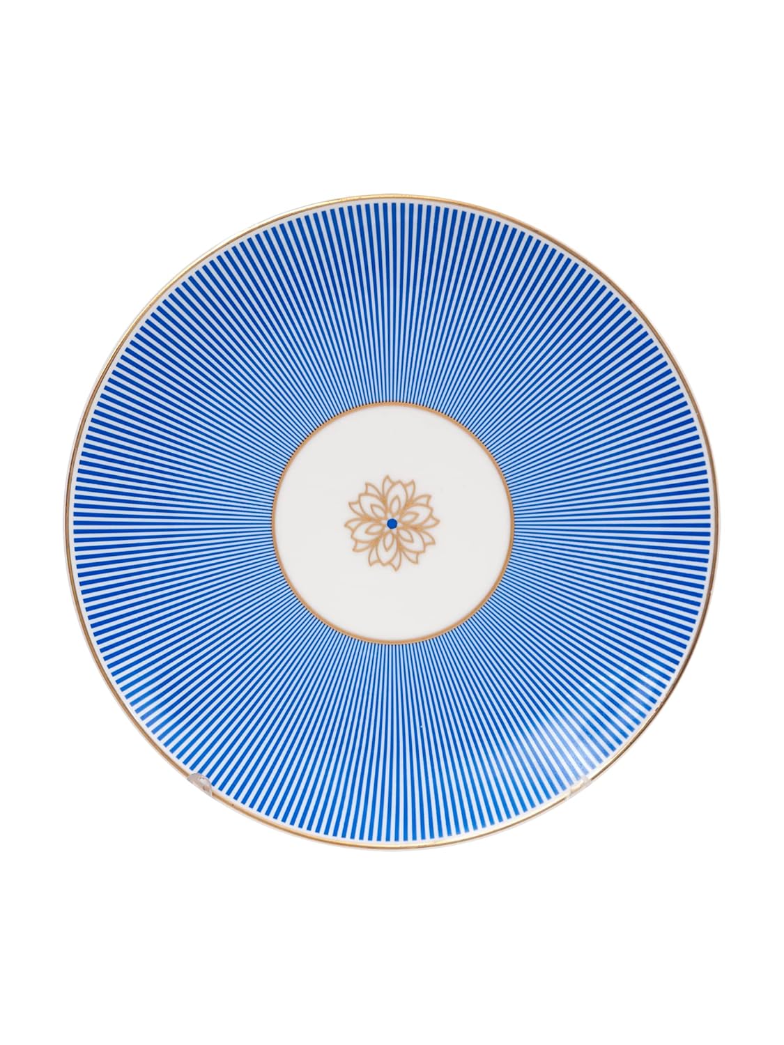 Clay Craft Fine Ceramic Gold Line Premium Classy Dinner Set of 40 - (Blue), for Family of 6, Dinner Set Ceramic, Crockery Set, Dining Set for Dinner, Crockery Set for Gift, Dinner Set 40 Pieces