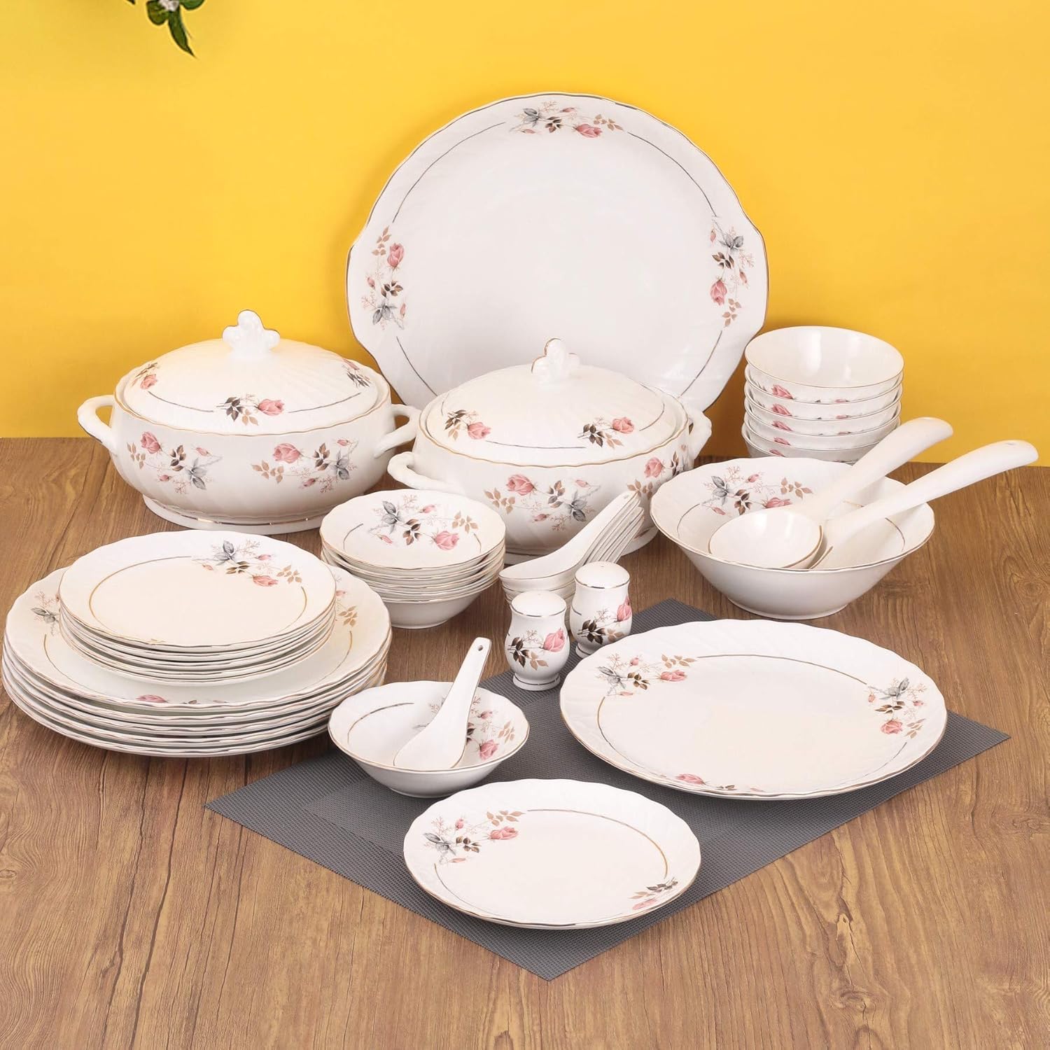 Clay Craft Place Dinner Set Clay Craft Ceramic Karina Floral