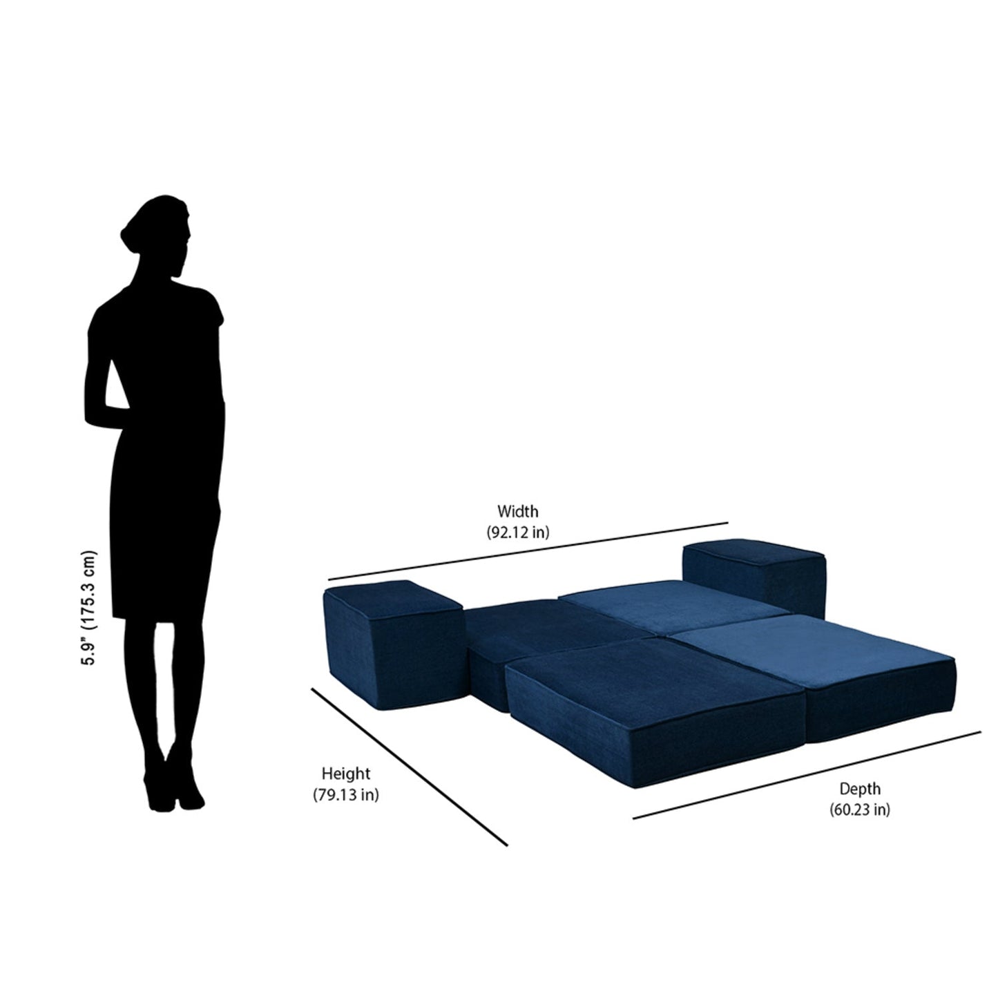 Nilkamal Bounce Sofa (Blue)