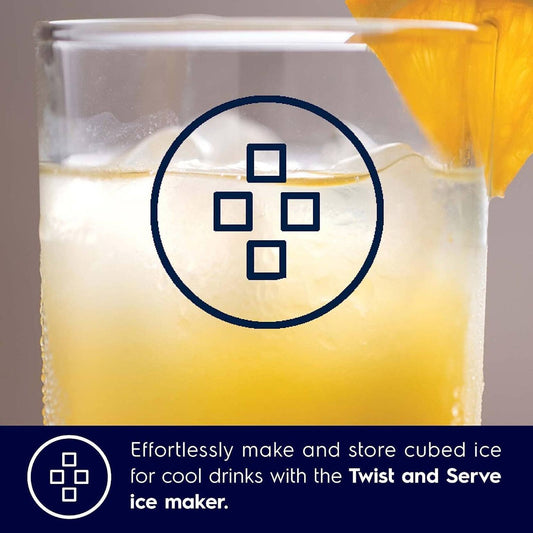 Electrolux UltimateTaste 300 335 Litres 1 Star Frost Free Double Door Bottom Mount Refrigerator with Door Alarm (EBB3702K-H, Glossy Black Steel)