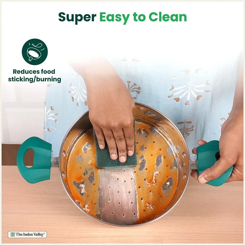 Tri-steel Multi Cooker Pot Premium Stainless Steel Momo Maker/ Idiyappam/ Biryani/ Veg Steaming Set, 3 Pots, 21cm