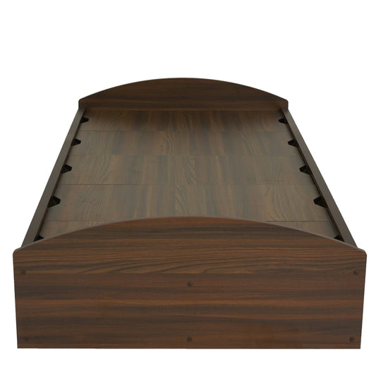 Nilkamal Addison Single Bed With Box Storage (Classic Walnut)