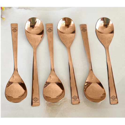Stainless Steel With Rose Gold Finish Serving Spoon