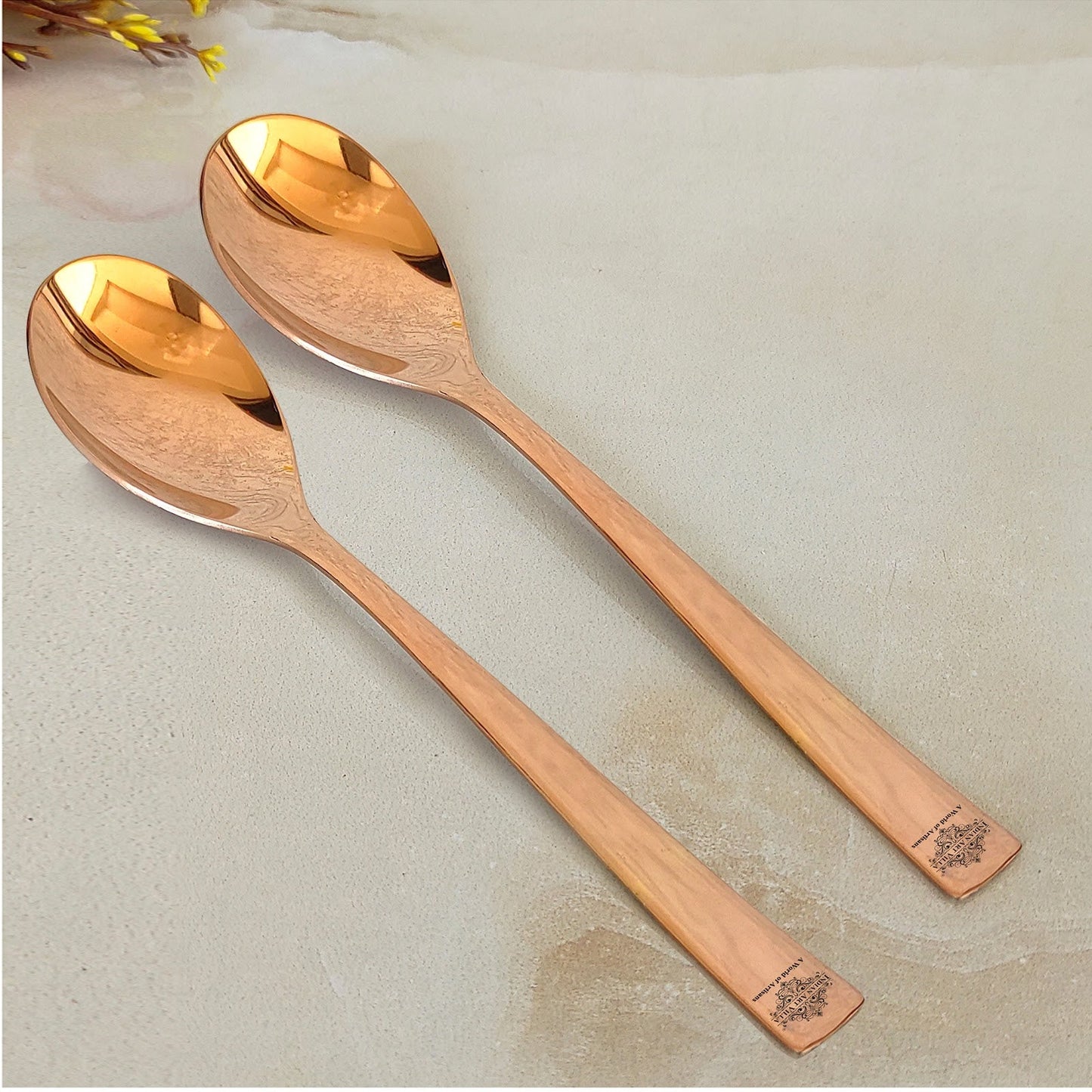 Stainless Steel With Rose Gold Finish Serving Spoon