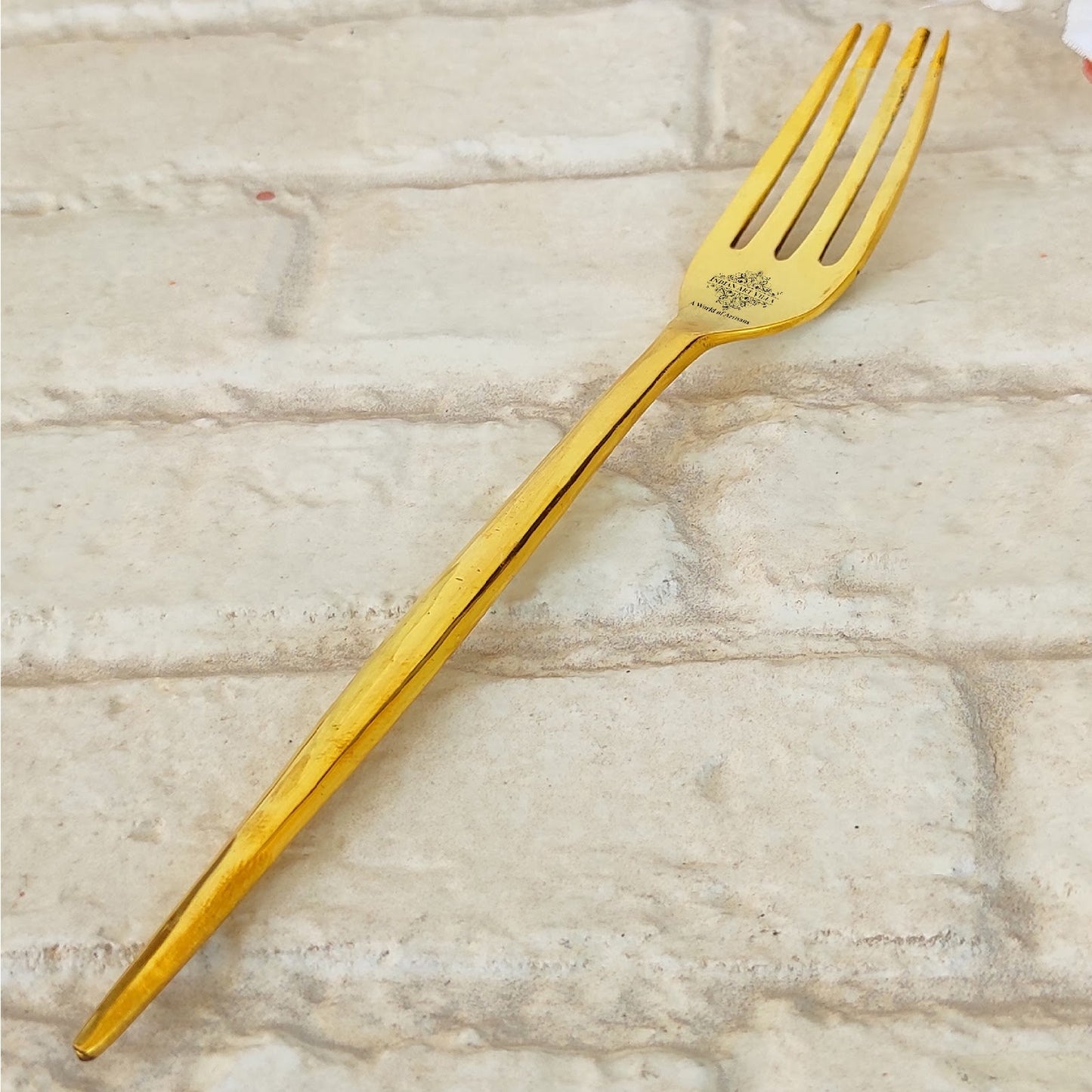Pure Brass Fork, Shine Finish Design, Kitchenware, Decorative