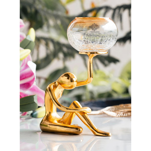 Gold Finish Decorative Candle Holder – Luxury Home Decor