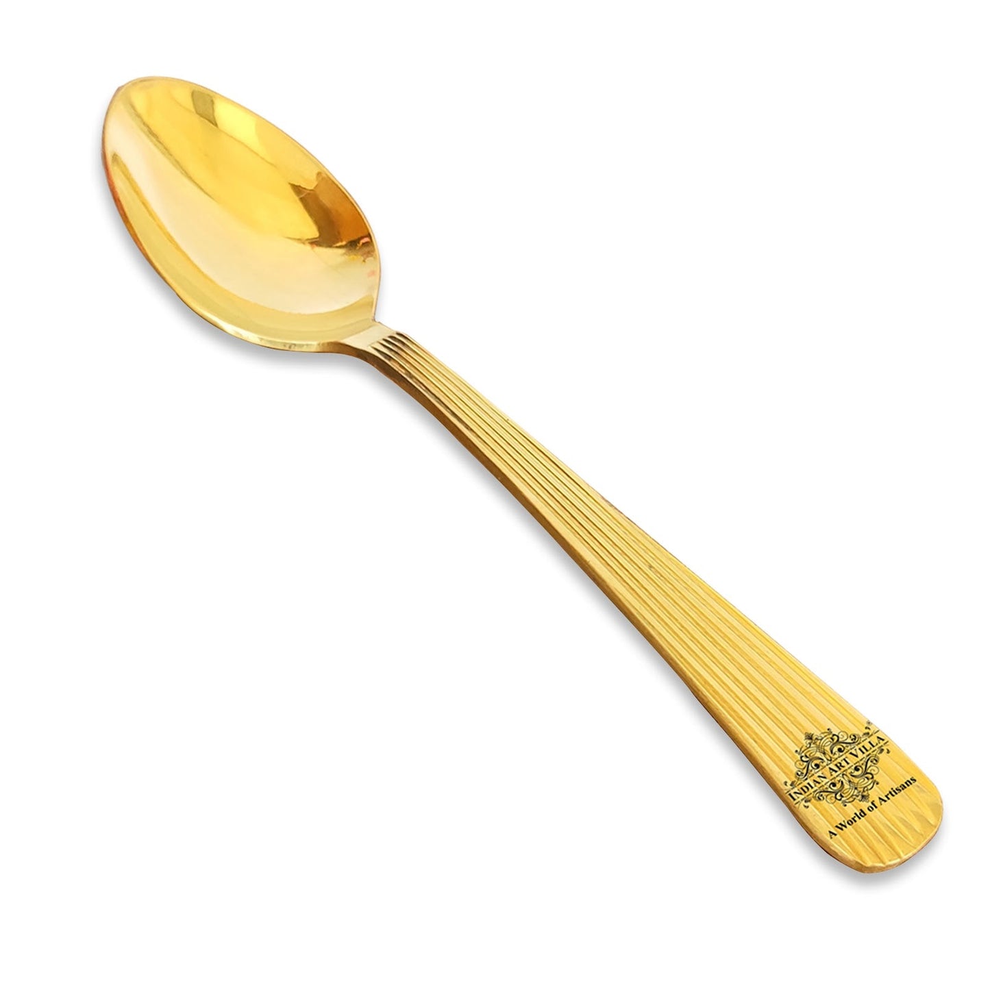 Brass Lining Spoon Tableware Serveware Home Hotel Restaurant Silver