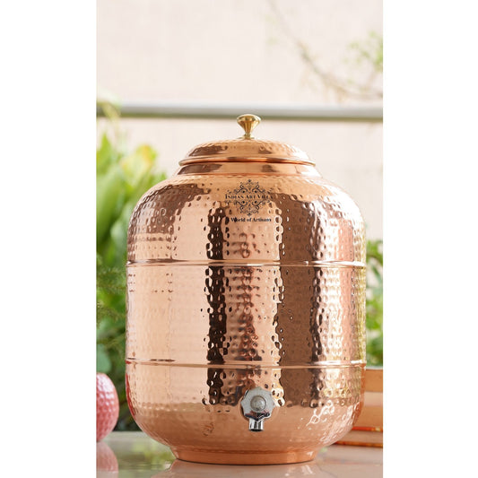 Handmade Pure Copper Water Pot Tank Dispenser | Storage, Drinkware
