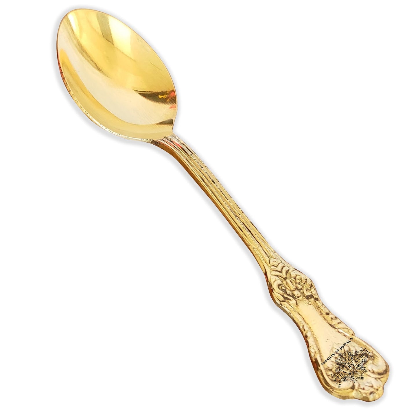 Handmade Pure Brass Designer Spoon, Dinnerware, Tableware For Home | Hotel | Restaurant