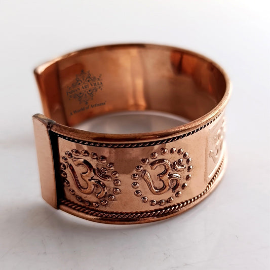 Pure Copper Broad Om Namah Shivaya Bangle