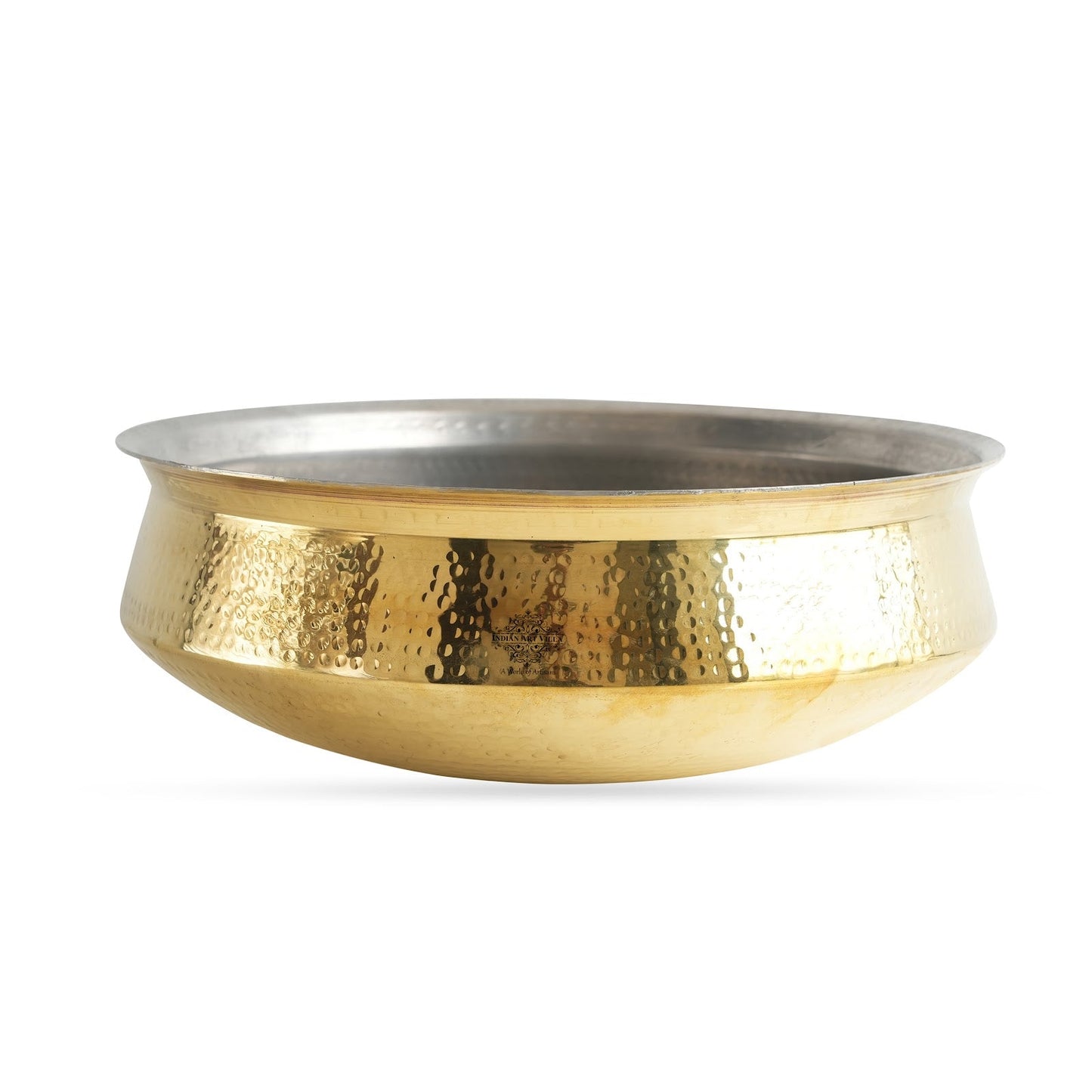 Brass Lagan Handi with Tin Lining for Cooking and Serving
