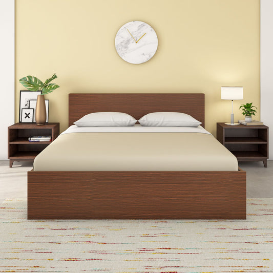 Nilkamal Arthur Plus Queen Bed (Legno Oak Dark)
