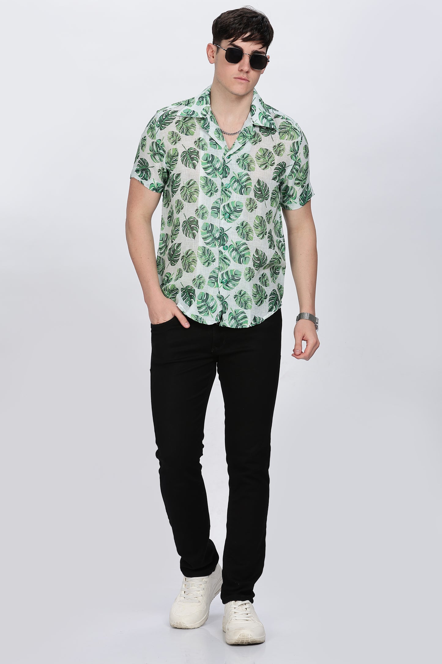 Printed Collar Casual Shirt