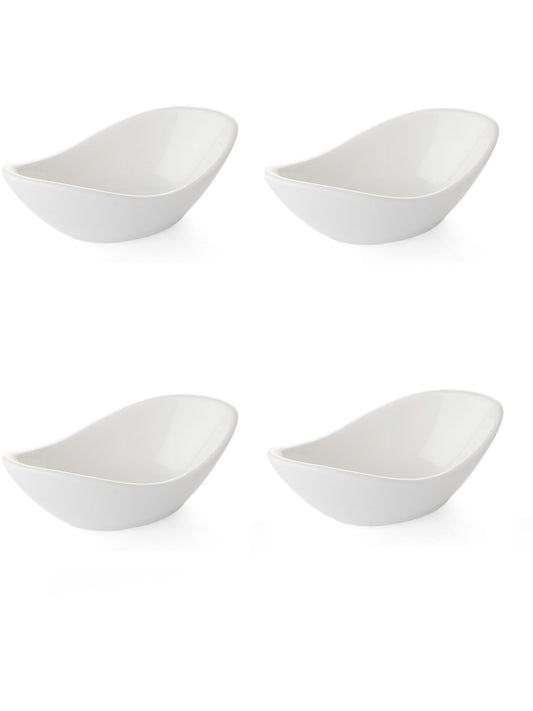 Clay Craft Boat Shaped Condiment/Dipping Bowls Set of 4 - 50 ml each