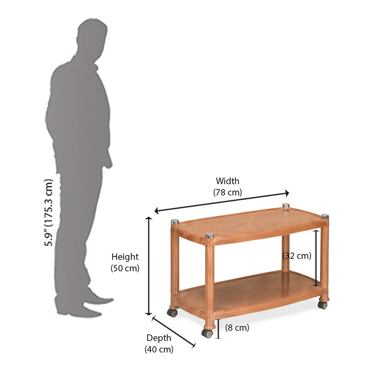 Nilkamal Centro Table 05 (Pear Wood)