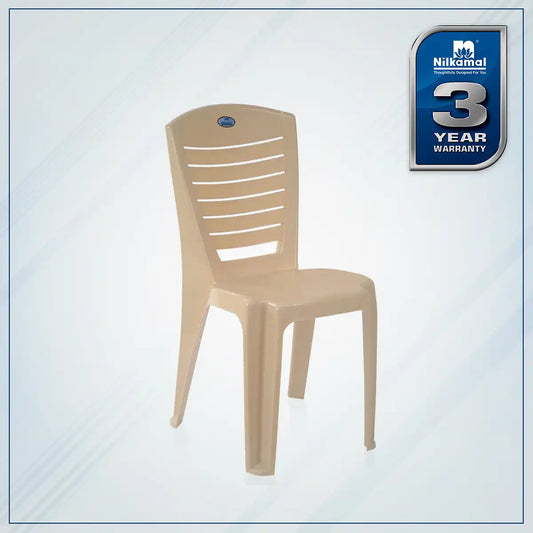 Nilkamal CHR4025 Plastic Armless Chair (Marble Beige)