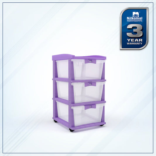 Nilkamal CHTR23 Three Layers Chest of Drawer (Voilet)