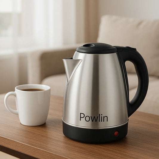 Powlin Ashley 1.5 & 1.8L Electric Kettle | Stainless Steel | 1500W Fast Heating | Energy-Efficient & Durable | Lowest Price | BPA-Free