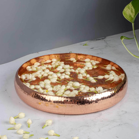 Copper uruli for decor