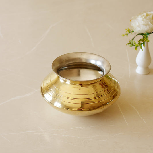 Brass Handi Punjabi and Rajasthani Design (Tin Coated)