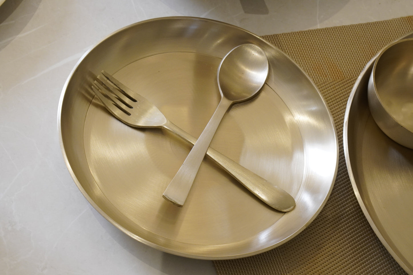 51 Pieces Bronze / Pure Kansa Dinner Set (Dish Set)