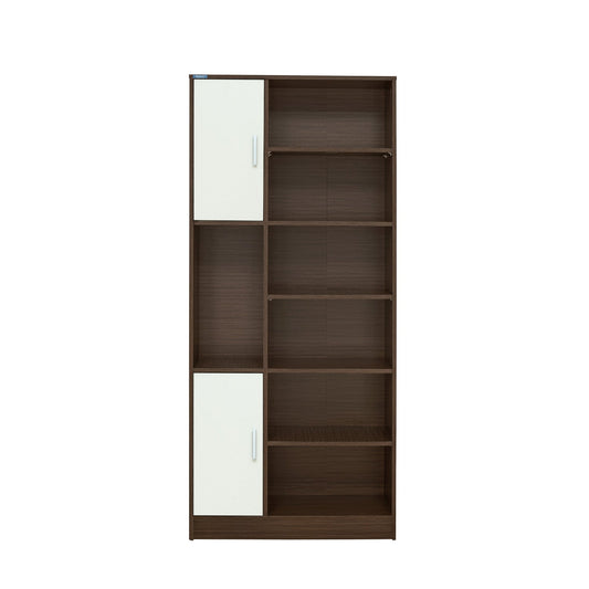 Nilkamal Madden Bookshelf (Legno Oak/Frosty White)