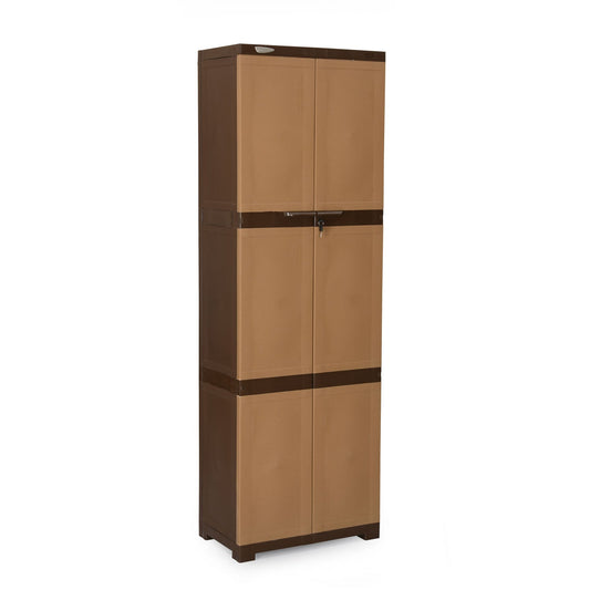 Nilkamal Freedom Mini Medium (FML) Plastic Cabinet for Storage (Sandy & Dark Brown)