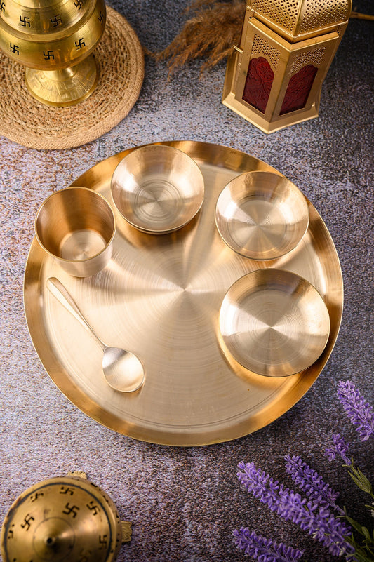 Kansa Crockery Set 6 Pc - Luxury Dinner Set