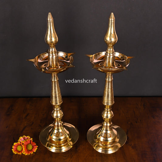 Brass Samai/Diya Pair