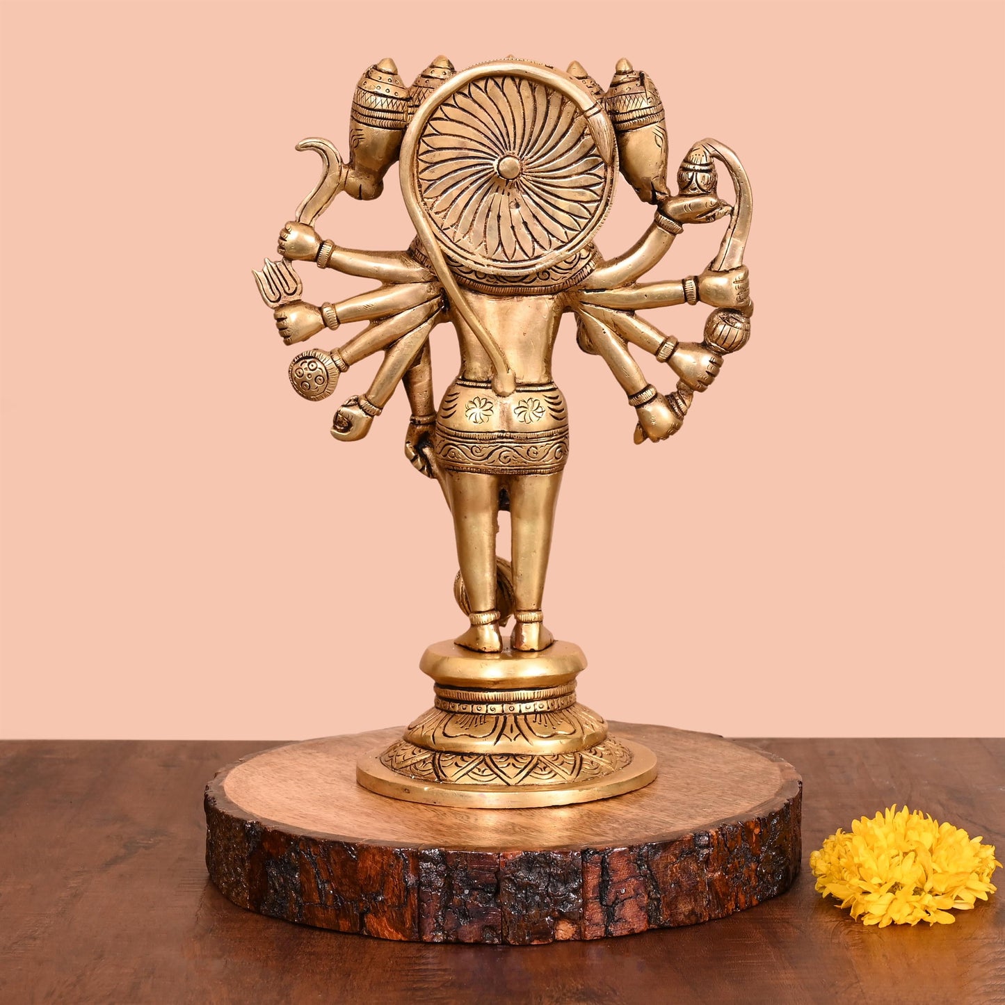 Brass Panchmukhi Hanuman Idol (11.8 Inch)