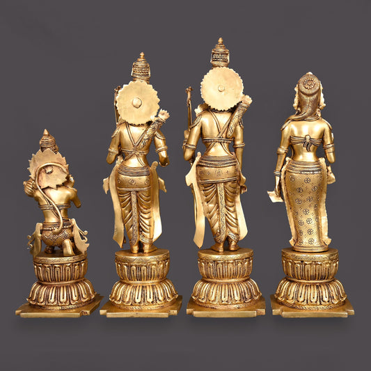Brass Ram Darbar Statue Set (24.5 Inch)