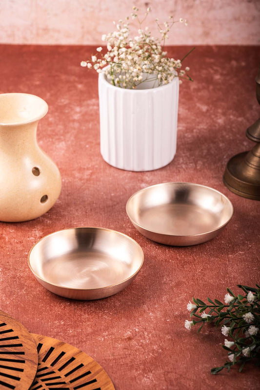 Kansa Sweet Dish (SET OF 2) | Matte Finish