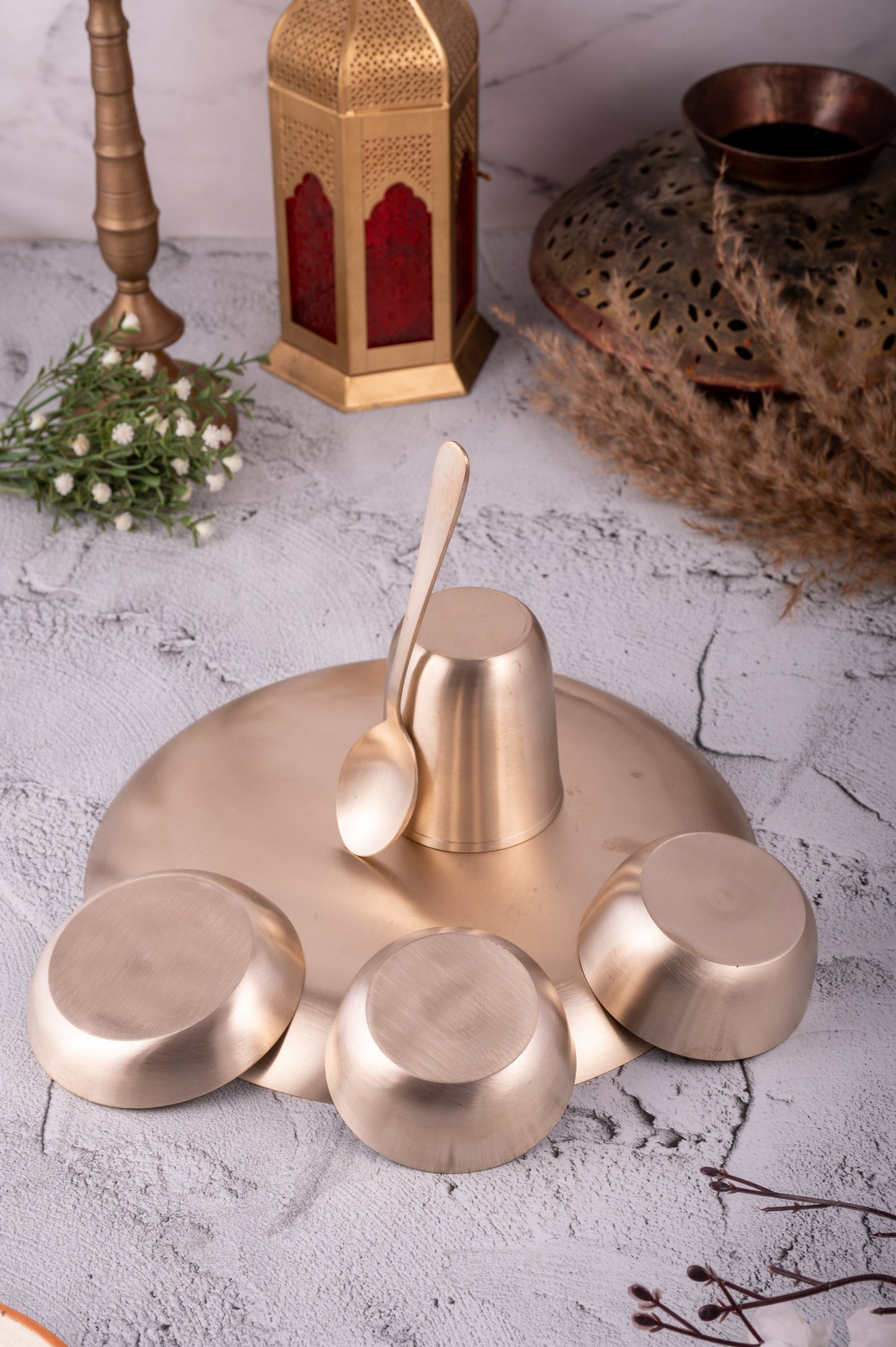 Kansa Dinner Set 6 Piece | Matte Finish