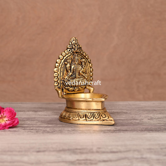 Brass Lakshmi Diya/Lamp (4.5 Inch)