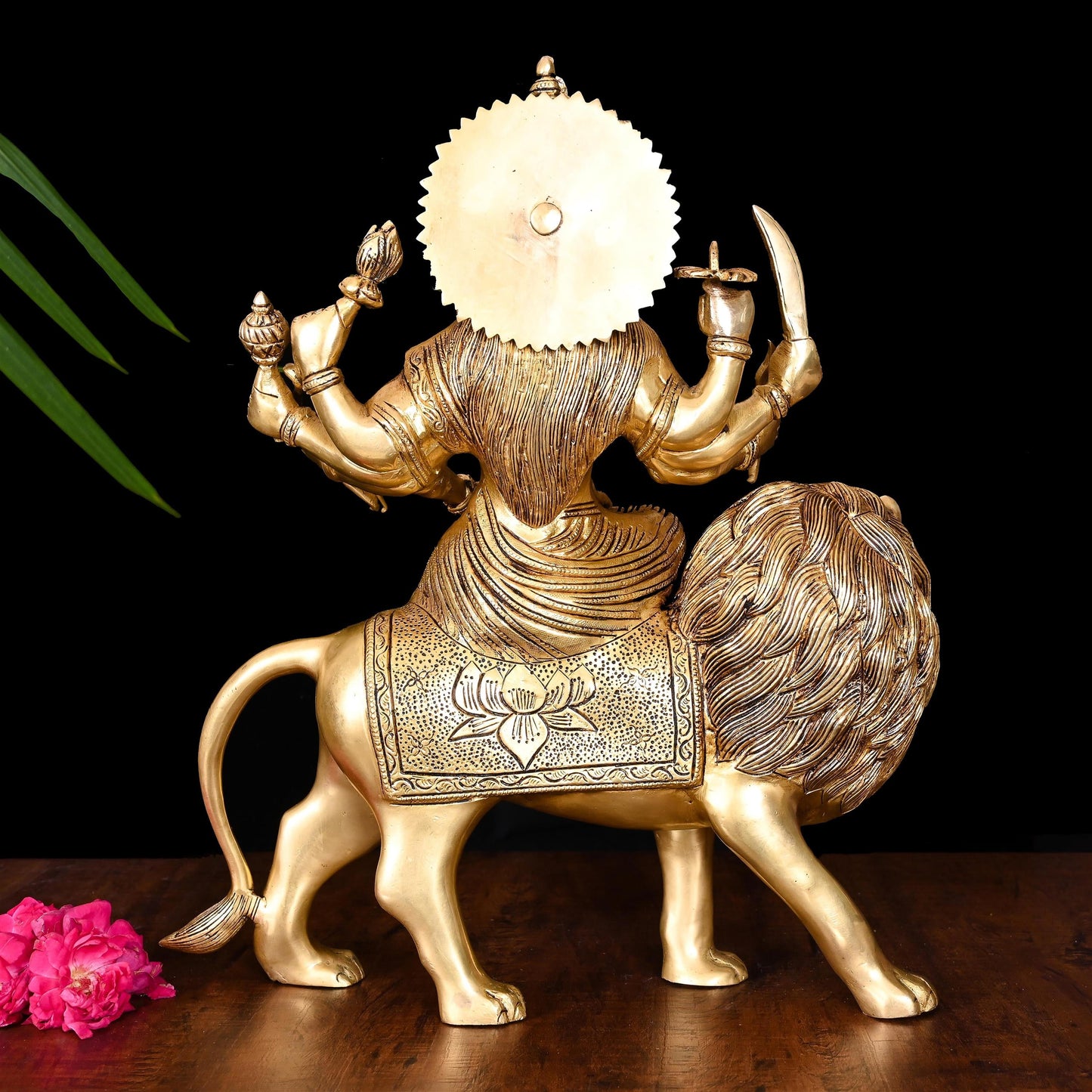 Brass Goddess Durga Superfine Idol (16.5 Inch)