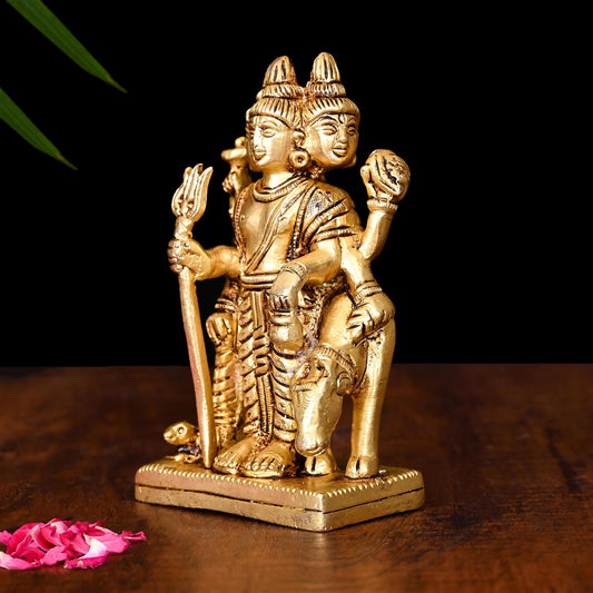 Brass Lord Dattatreya Idol (4.5 Inch)