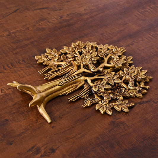 Brass Kalpvriksha Wall Hanging (9.5 Inch)