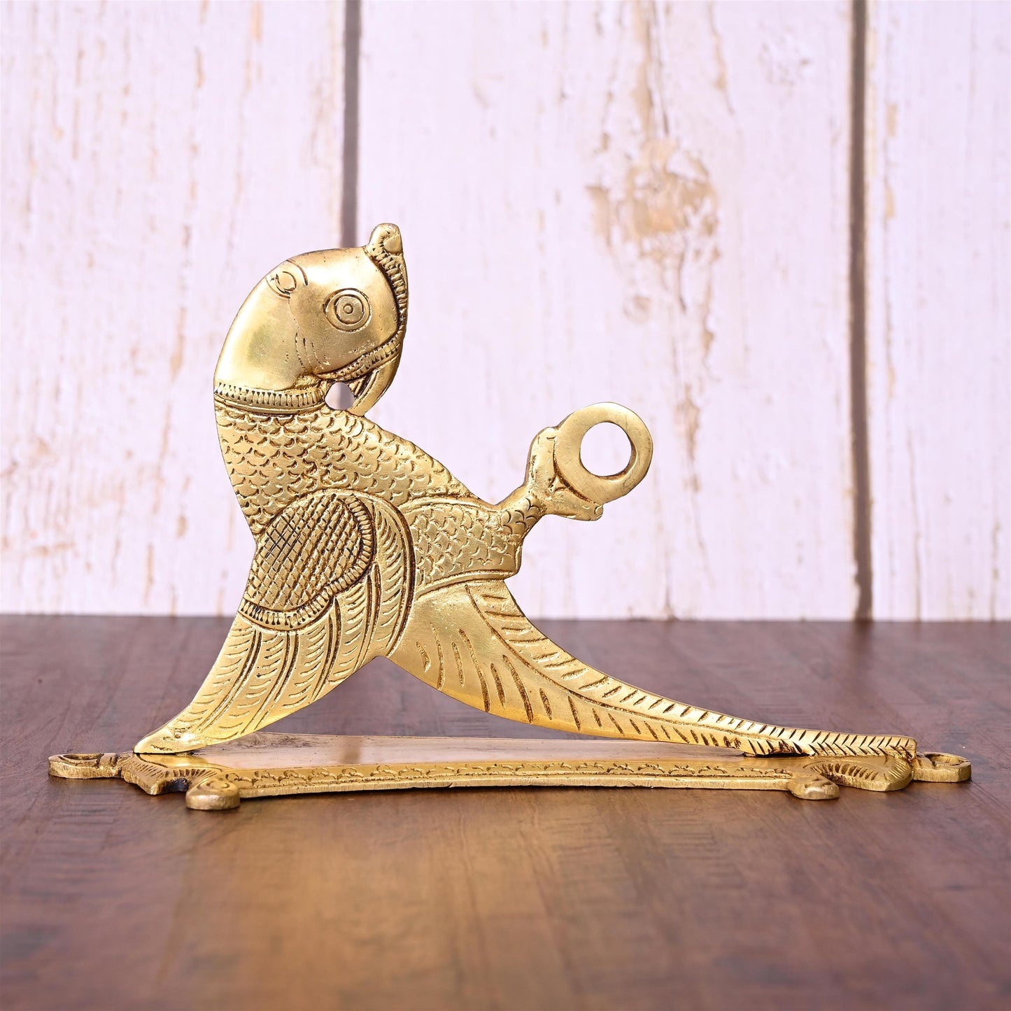 Brass Parrot Wall Mount Bracket (5 Inch)
