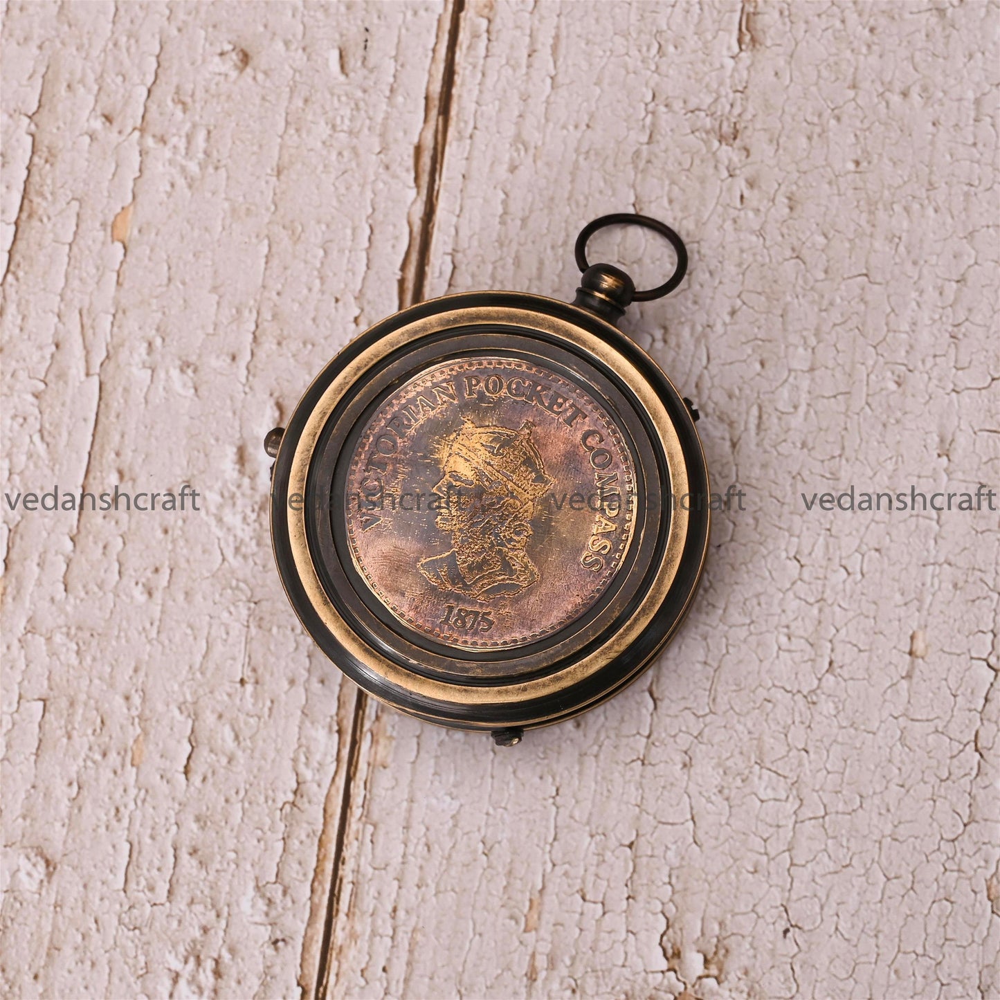 Brass Pocket Compass Antique (3.2 Inch)