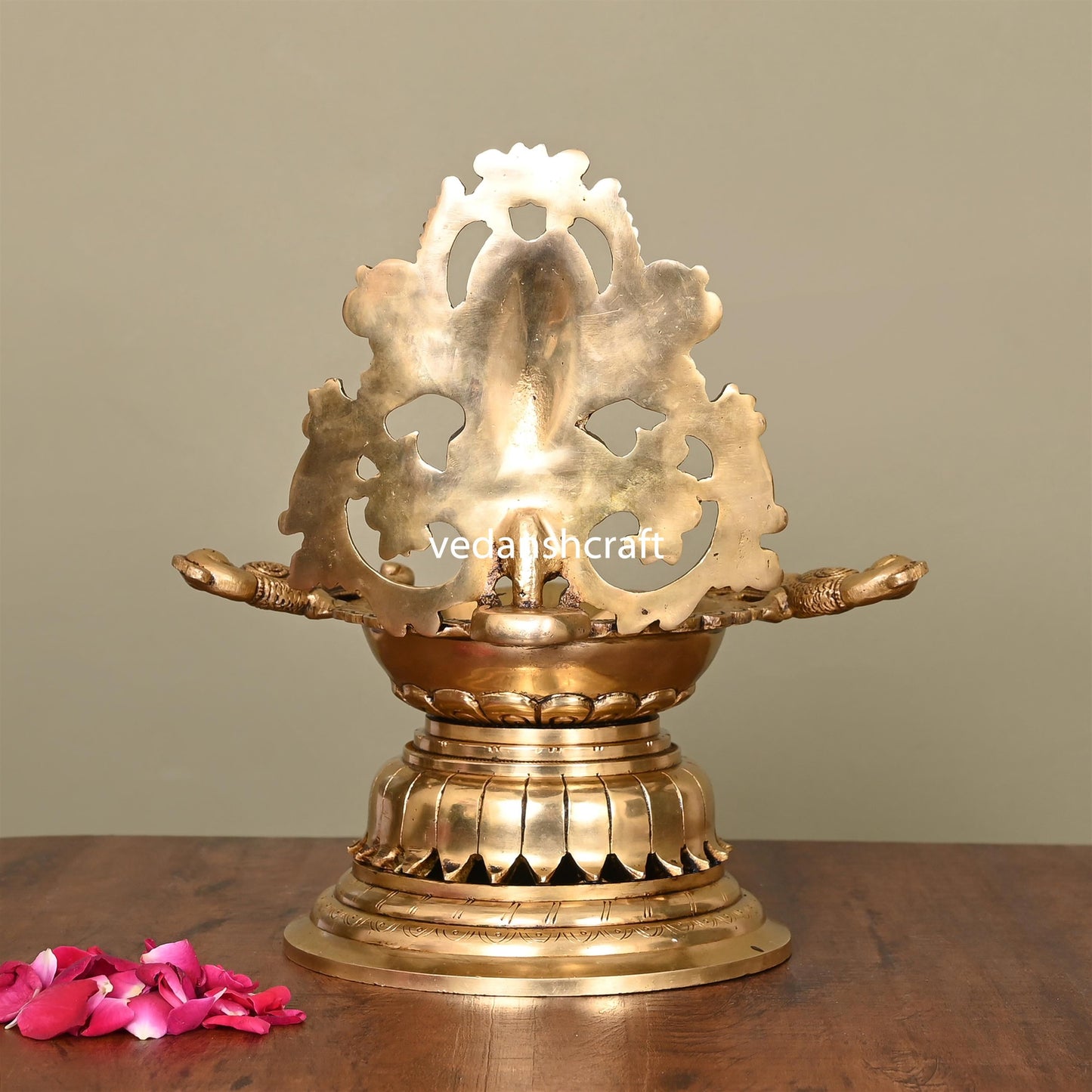 Brass Superfine Ganesha Diya/Lamp (9.8 Inch)