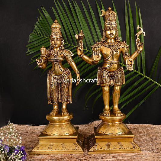 Brass Shiva Parvati Superfine Idols