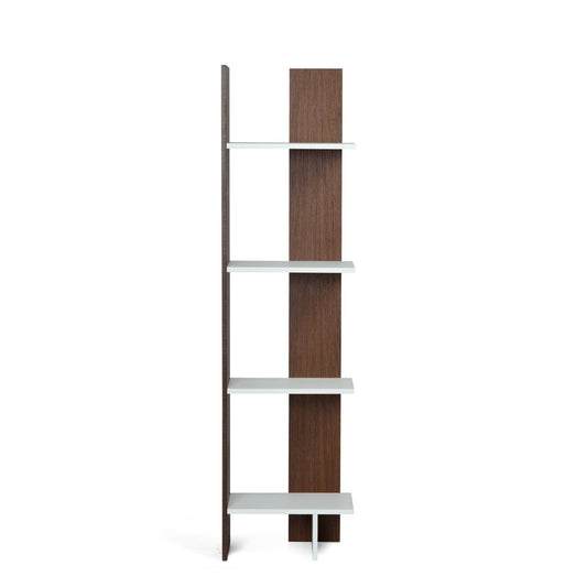 Nilkamal Cliff 4 Tier Bookshelf (Urban Walnut / Oak White)