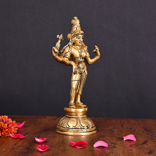 Brass Superfine Ardhanarishwara Idol (8.5 Inch)