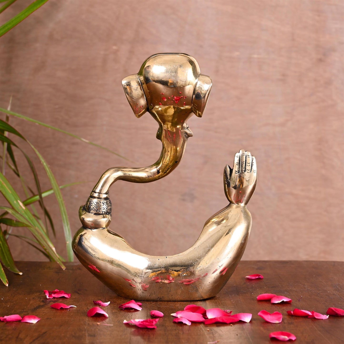 Brass Ganesha Table Top Idol (8.5 Inch)